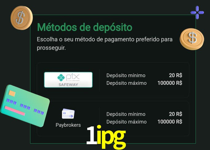 O cassino 1ipg oferece uma grande variedade de métodos de pagamento